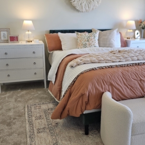 6x9 Soft Blush and Khaki Rug